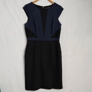 ANTONIO MELANI Midi Dress Navy and Black